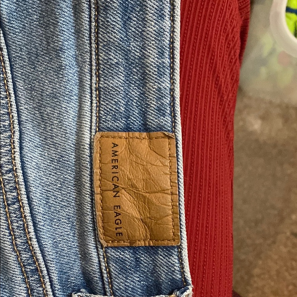 American Eagle Outfitters Blue Straight Leg Jeans - Picture 4 of 6